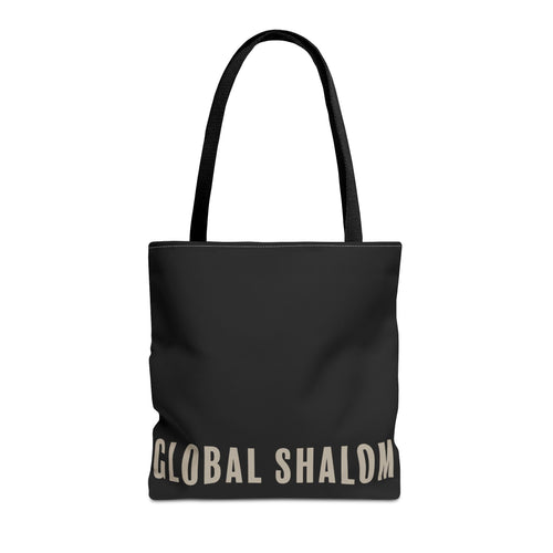 Global Shalom Tote Bag — Black Canvas Everyday Carry