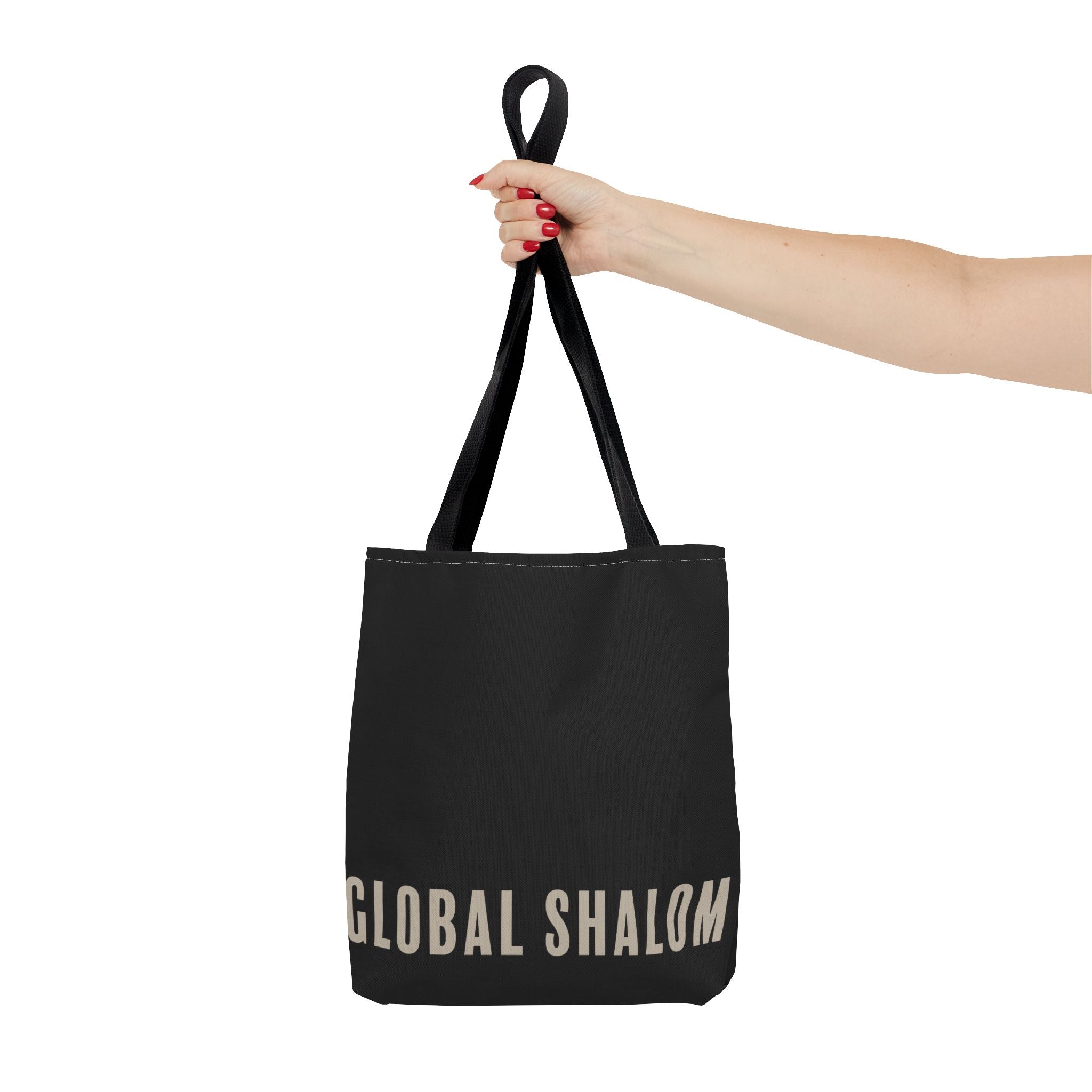 Global Shalom Tote Bag — Black Canvas Everyday Carry