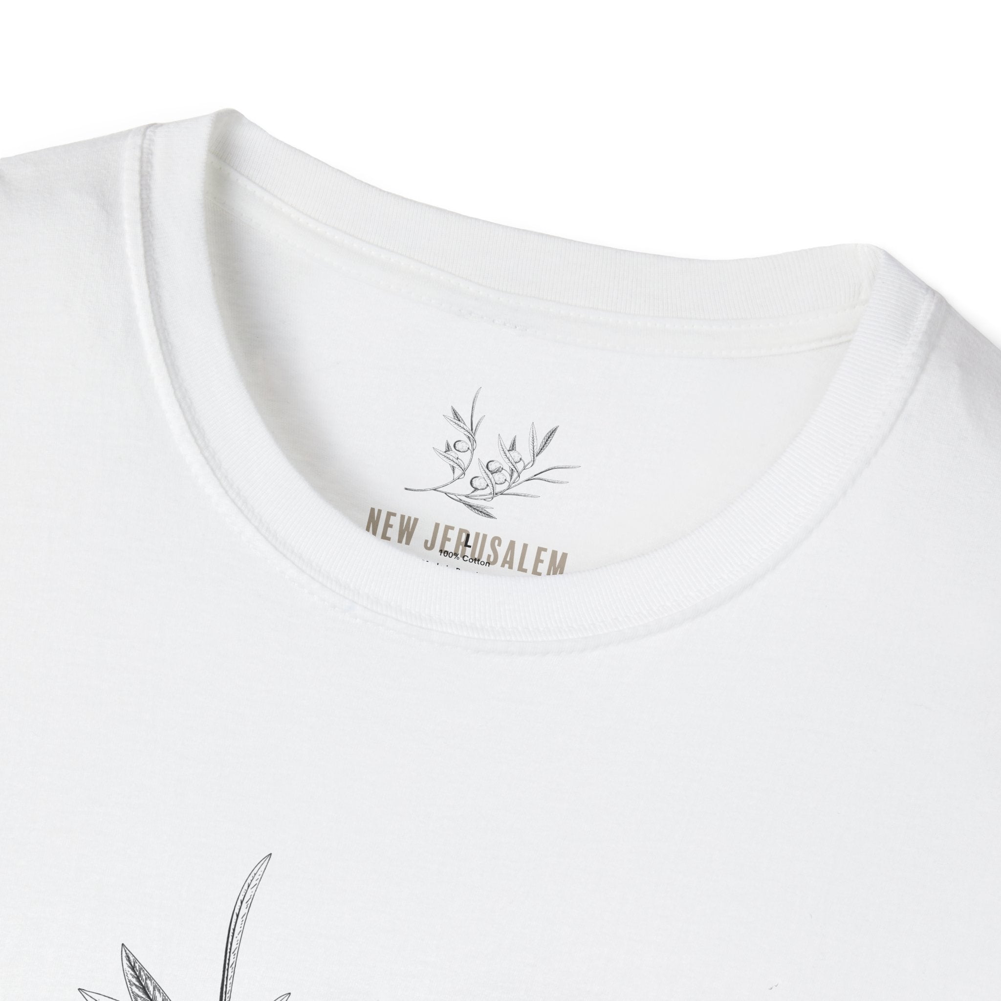 New Jerusalem Olive Branch T-Shirt – Minimal Faith-Inspired Tee