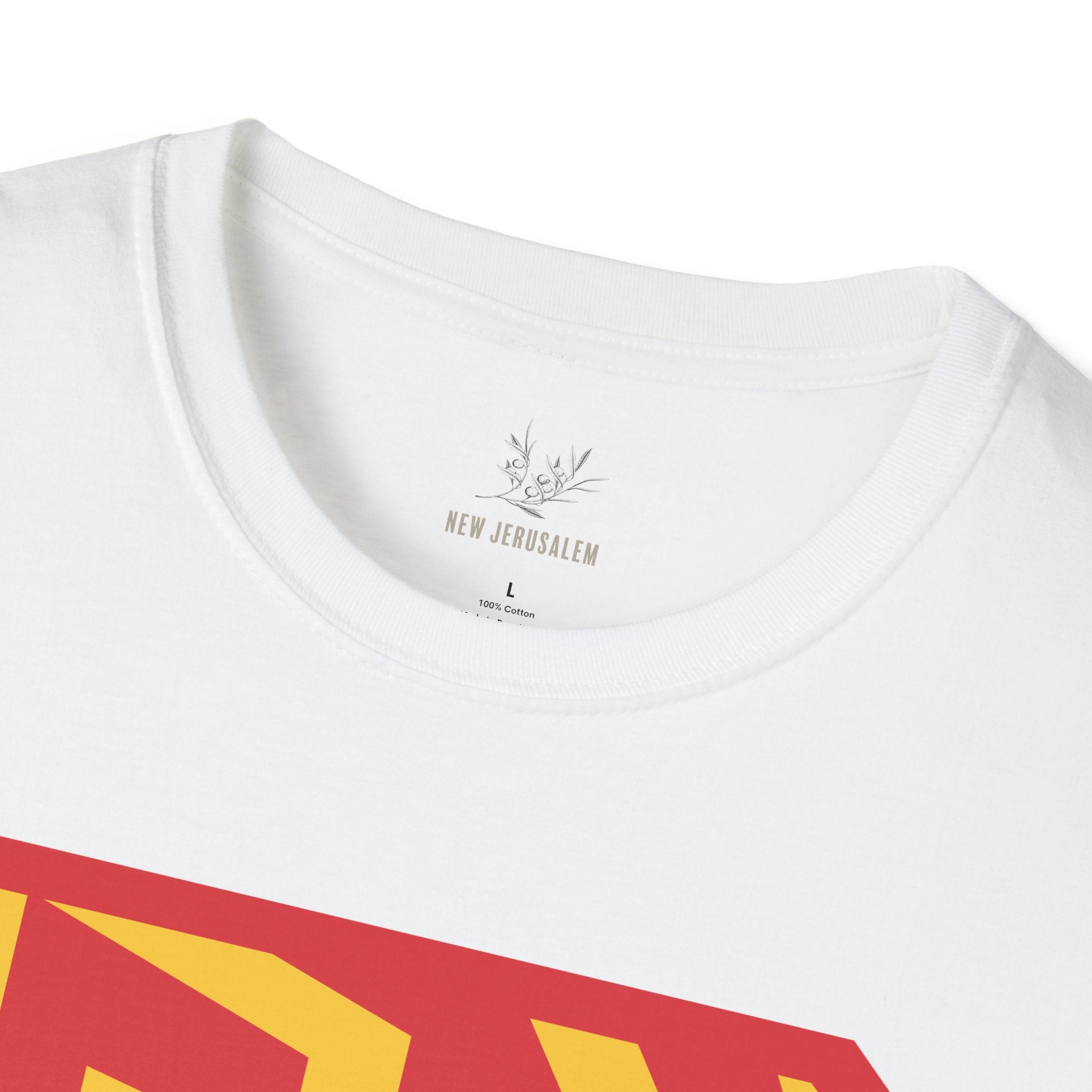 Superhero Shield T-Shirt — Bold Red & Yellow Emblem Graphic Tee